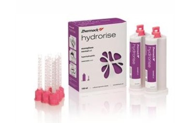 HYDRORISE MONOFHASE normal-гидросовместимый А-силикон средней вязкости, 2 картриджа x 50 мл, + инстр.(6 розовых смес.наконечн.)
