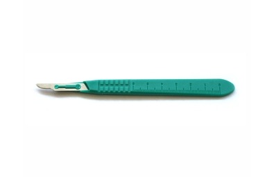 Скальпель одноразовый стерильный хирургический № 15 (RIBBEL, Индия)