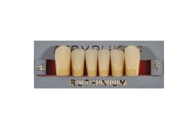 Зубы акриловые, Acry Plus V (Evo), четырехслойные, фронт, низ, 6 шт. (Италия,Ruthinium)