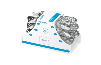 Слепочные ложки перфорированные, 6 шт (3 верх+3 низ), ASA DENTAL (Италия)